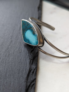 Freeform Turquoise + Sterling Silver Cuff