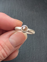 Load image into Gallery viewer, Sterling Silver + Salt and Pepper Diamond Ring Size 5.5
