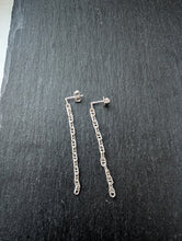 Load image into Gallery viewer, Simple Sterling Silver Anchor Chain Dangle Earrings
