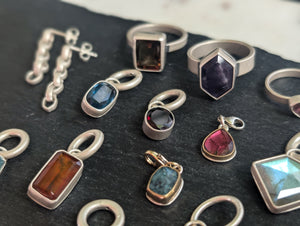 Sterling Silver or Gold-Filled Gemstone Charms