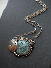 Load image into Gallery viewer, The Flourishing Collection - Hubei Turquoise &amp; Onyx Sterling Silver Necklace
