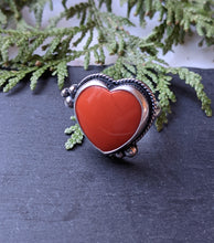 Load image into Gallery viewer, Orange Rosarita Heart +Sterling Silver - Size 6
