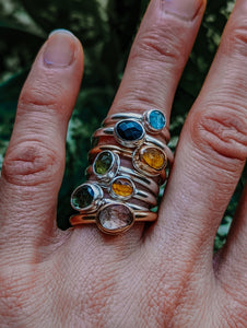 Tourmaline Stacker Rings